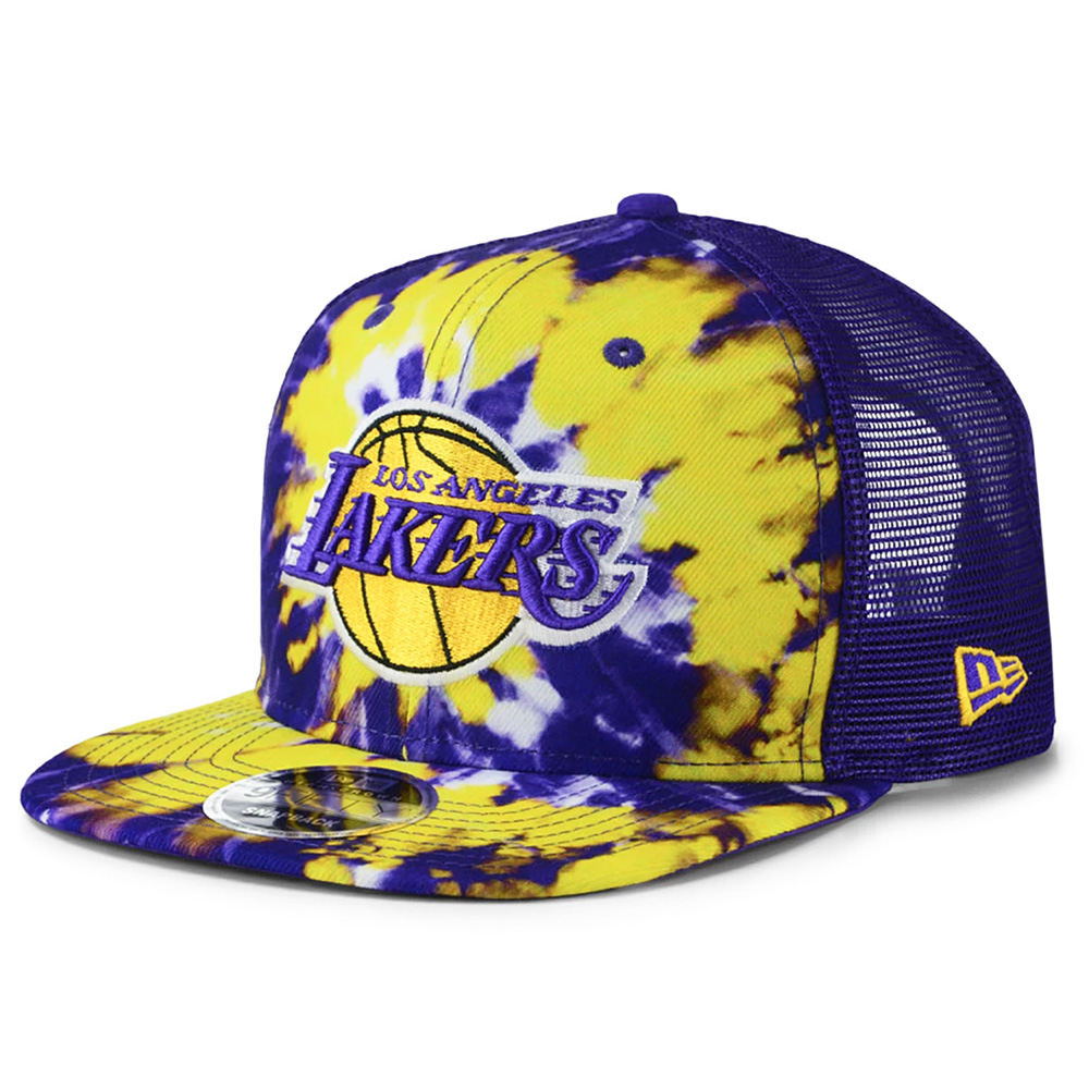 tie dye lakers hat