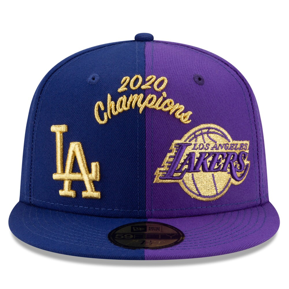 Men's Los Angeles Lakers New Era Purple 2020 NBA Finals Champions Side Patch  59FIFTY Fitted Hat